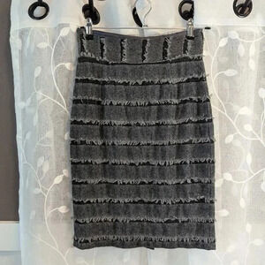 Trina Turk Fringe Pencil Skirt, Fully Lined, Size XS